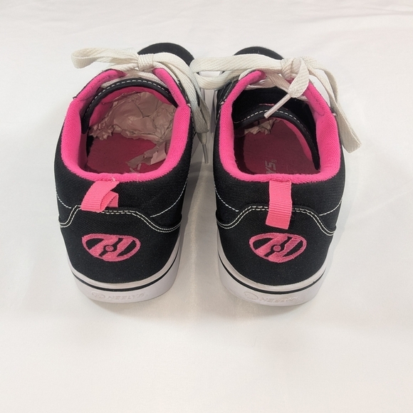 Heelys GR8 Pro 20 Skate Shoe Black and Pink Logo Canvas Sneakers Woman's Size 7 - Picture 5 of 11